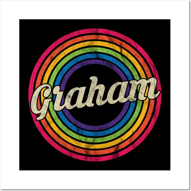 Graham - Retro Rainbow Faded-Style Wall Art by MaydenArt